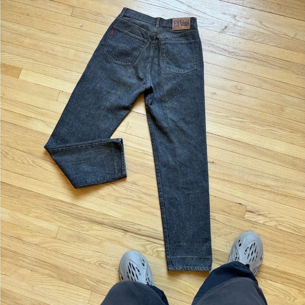 Vintage France Et Vous Faded Black Denim Jeans 90s Y2K